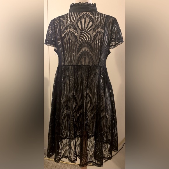 Dresses & Skirts - NWOT Black lace Baby Doll Dress